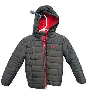 Boys Nike fleece lined puffer jacket SZ 6M